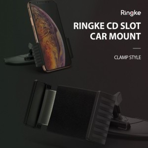 Ringke Clamp Car CD nyílásba autós telefontartó fekete színben univerzális telefon tartó