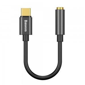 Baseus L54 USB-C/ 3.5 mm átalakító adapter fekete DAC-11