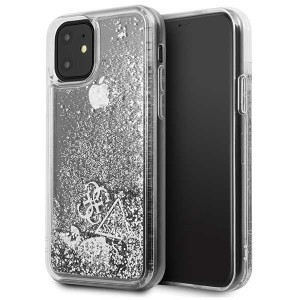 iPhone 11 Guess Liquid Glitter silver PC tok