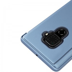 Clear View mágneses fliptok Huawei Mate 30 Lite kék