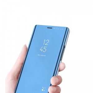 Clear View mágneses fliptok Huawei Mate 30 Lite kék