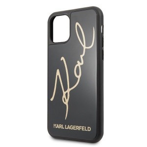 Karl Lagerfeld Signature flitteres keménytok iPhone 11 Pro fekete 