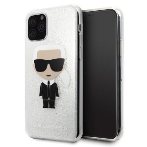 Karl Lagerfeld Iconic flitteres tok iPhone 11 ezüst