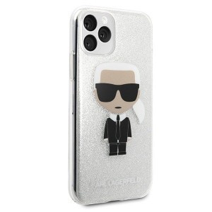 Karl Lagerfeld Iconic iPhone 11 Pro MAX tok flitteres ezüst