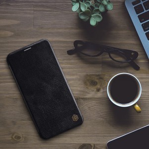 Nillkin Qin bőr fliptok iPhone 11 Pro fekete
