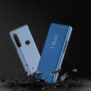 Clear View mágneses fliptok Xiaomi Redmi Note 8 kék