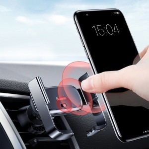Baseus Mini szellőzőre rögzíthető elektromos autós telefontartó fekete