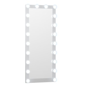 Hollywood tükör (HW-DC117-17) álló sminkes tükör fehér 20db LED izzóval, sminktükör-2