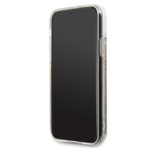 Karl Lagerfeld tok iPhone 11 áttetsző/folyékony flitteres mintával (KLHCN61ROGO)