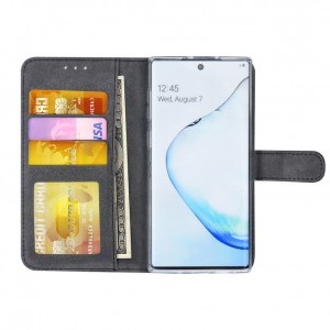 Mágneses fliptok Samsung Note10 Plus fekete