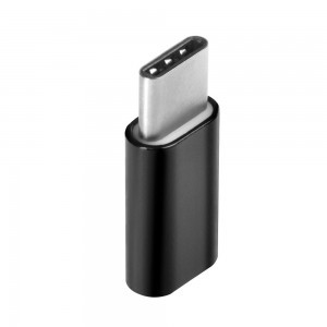 Micros USB - Type-C átalakító adapter fekete