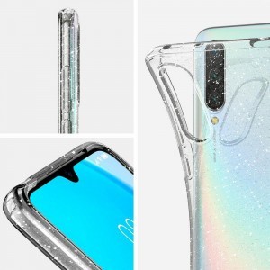 Spigen Liquid Crystal flexibilis TPU gél tok Xiaomi Mi A3 flitteres áttetsző