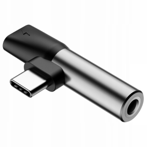 Baseus USB Type-C - Type-C + 3.5mm audio Adapter fekete/ezüst