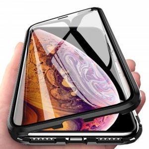 Wozinsky mágneses tok iPhone XS MAX fekete/ áttetsző