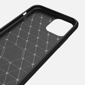 Carbon mintájú TPU tok iPhone 11 Pro Max fekete