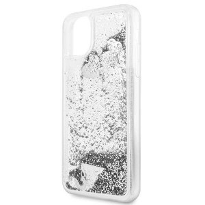 Guess Liquid Glitter iPhone 11 Pro Max ezüst PC tok