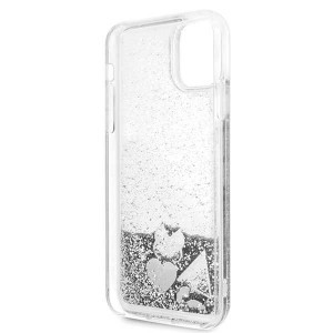 Guess Liquid Glitter iPhone 11 Pro Max ezüst PC tok