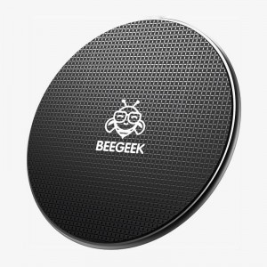 BeeGeek B01B vezeték nélküli töltő 10W, QI gyorstöltő fekete, wireless vezetéknélküli töltő