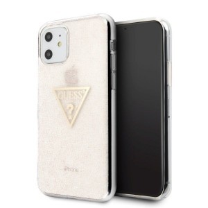 Guess Glitter Triangle tok iPhone 11 pink