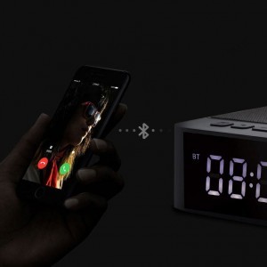 Dudao multifunkcionális bluetooth digitális ébresztőóra fekete