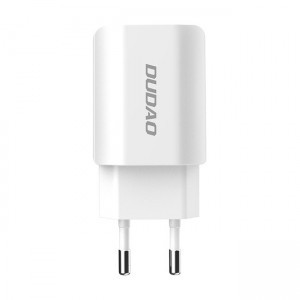 Dudao 2x USB hálózati töltő adapter 5V/2.4A + Micro USB kábel fehér