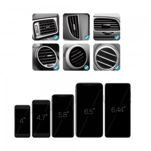 Dudao Gravity univerzális autós telefontartó és vezeték nélküli Qi töltő fekete