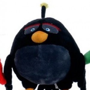 Angry Birds plüssfigura 22 Cm fekete plüss