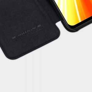 Nillkin Qin bőr fliptok Xiaomi Redmi Note 8 fekete
