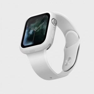 UNIQ Valencia Apple Watch 44 mm szilikon tok, fehér