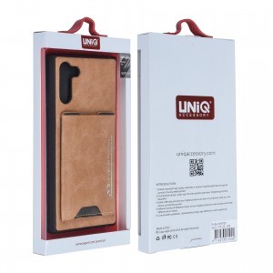 UNIQ Bruin tok kártyatartóval Samsung Note 10 barna