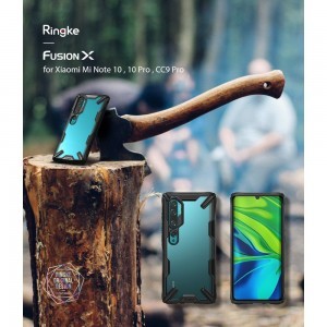Ringke Fusion X Xiaomi Mi Note 10/10 Pro tok fekete terepmintás színben