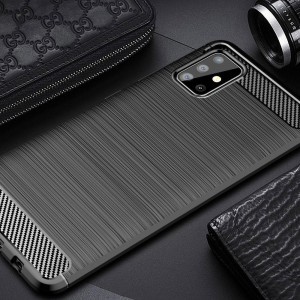 Carbon mintájú TPU tok Samsung A51 fekete
