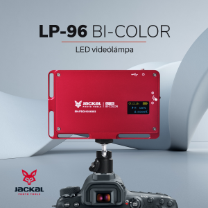 Jackal LP-96 Bi-Color led videólámpa piros színben 3000-6500K