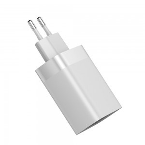 Baseus Mirror Lake Travel hálózati USB töltő adapter digitális kijelzővel 4xUSB 30W 6A fehér (CCJMHB-B02)