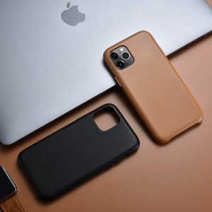 iPhone 11 Pro iCarer valódi bőr tok barna (RIX1118-BN)
