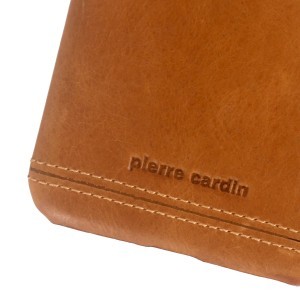 Pierre Cardin bőr tok Apple iPhone 11 világosbarna