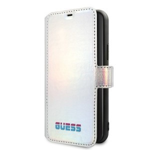 Guess Iridescent Fliptok iPhone 11 Pro ezüst (GUFLBKN58BLD)