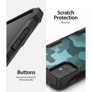 Samsung A71 tok fekete terepmintás Ringke Fusion X