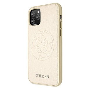 iPhone 11 Pro Max Guess Saffiano 4G Circle Logo tok arany (GUHCN65RSSASGO)