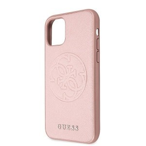 Guess Saffiano 4G Circle Logo iPhone 11 Pro MAX tok pink