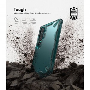 Ringke Fusion X Xiaomi Mi Note 10/10 Pro Türkiz zöld színben