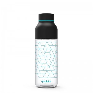 Quokka Ice vizesüveg, kulacs 720 ml geo black, vizes palack