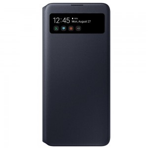 Samsung S View EF-EA715PBEGEU fiptok kártyatartóval és kijelzővel Samsung A71 fekete