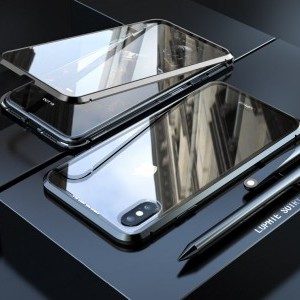 Wozinsky mágneses tok Iphone 7 Plus / 8 Plus  fekete/ áttetsző