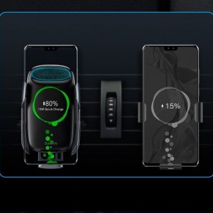 Baseus Milky Way autós 15W vezeték nélküli 15W Qi gyorstöltő automata telefon tartóval fekete (WXHW02-01)
