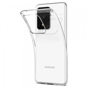 Spigen Liquid Crystal flexibilis TPU gél tok Samsung S20 Ultra Crystal Clear