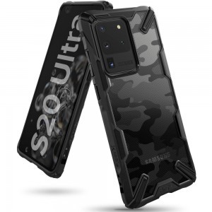 Samsung S20 Ultra Ringke Fusion X terepmintás fekete színben (XDSG0027)