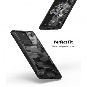 Samsung S20 Ultra Ringke Fusion X terepmintás fekete színben (XDSG0027)