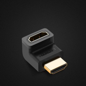 Ugreen HDMI felfelé hajló sarok, könyök adapter fekete (20110)