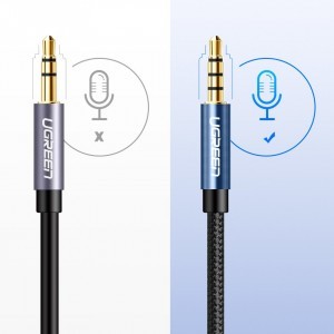 Ugreen AUX 3.5mm-es mini jack hosszabbító kábel 3m ezüst (10595)-5